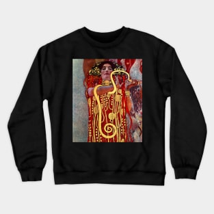 High Resolution Enhanced Gustav Klimt Medicine Hygieia 1907 Crewneck Sweatshirt